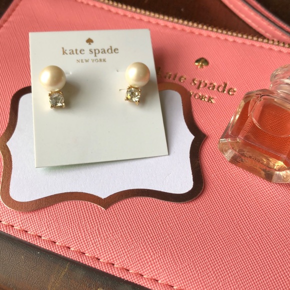 kate spade Jewelry - Kate Spade pearl and rhinestone studs
